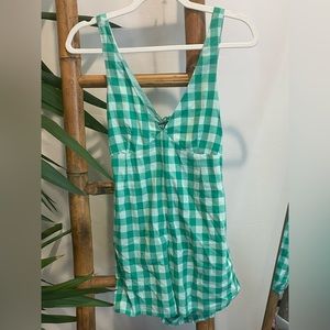 Gingham Romper - NWT - XS